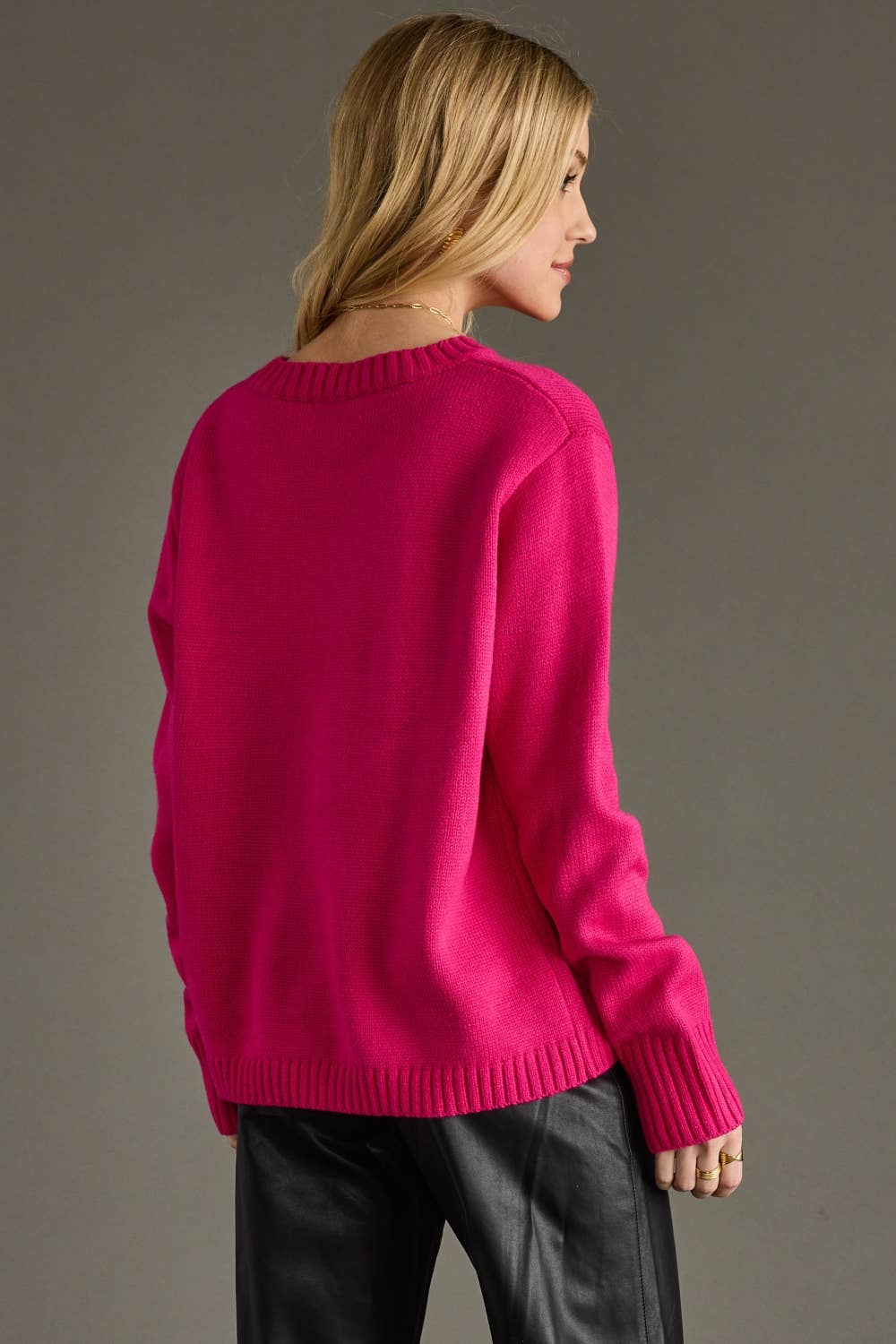 Bright Pink Aprés Sweater