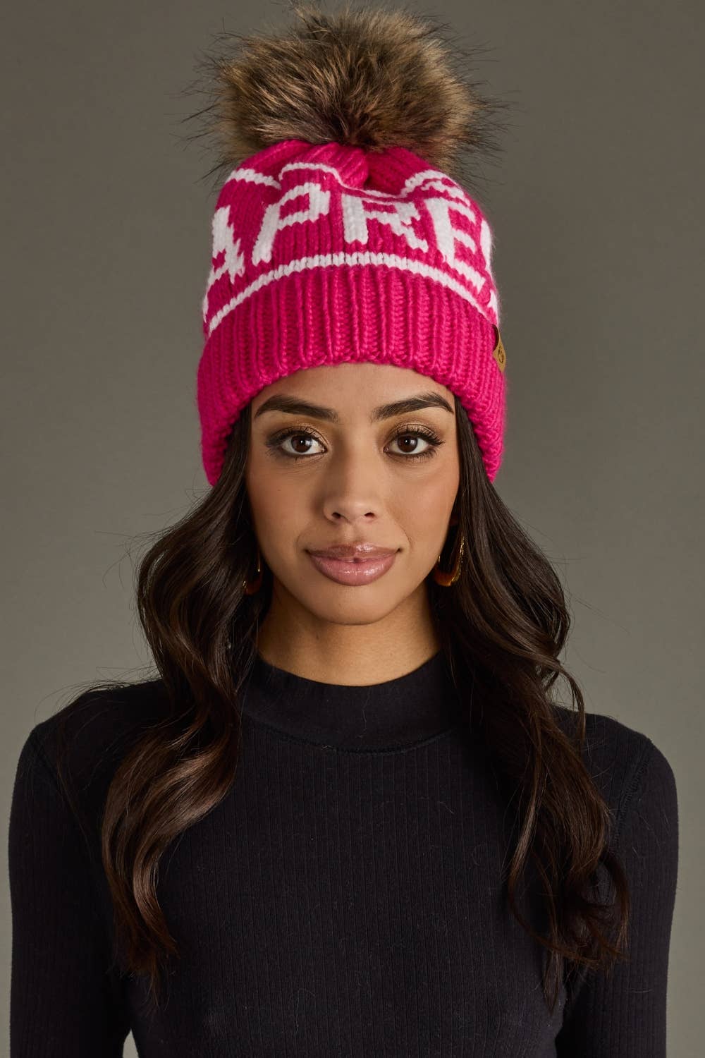 Hot Pink Aprés Pom Hat