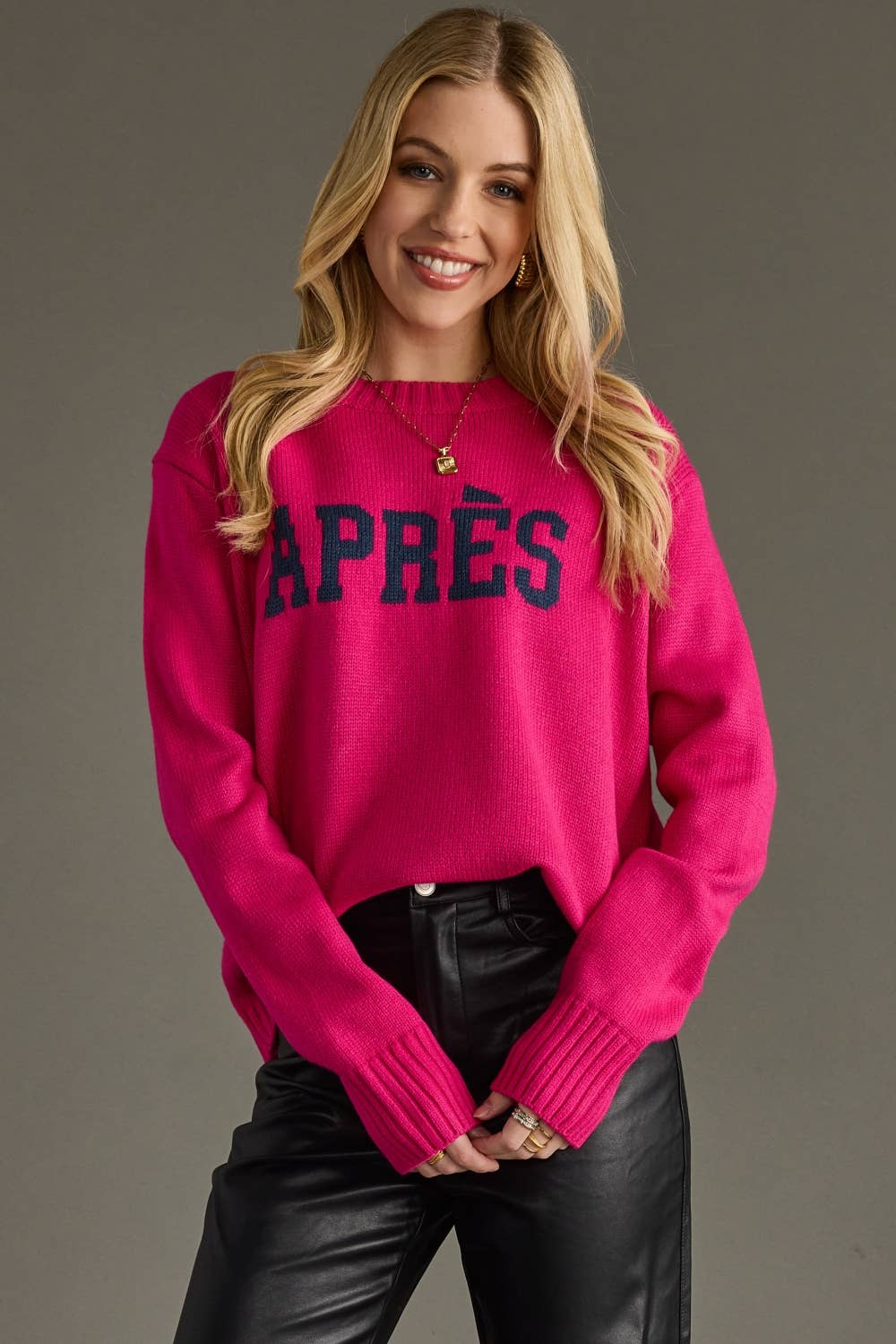Bright Pink Aprés Sweater