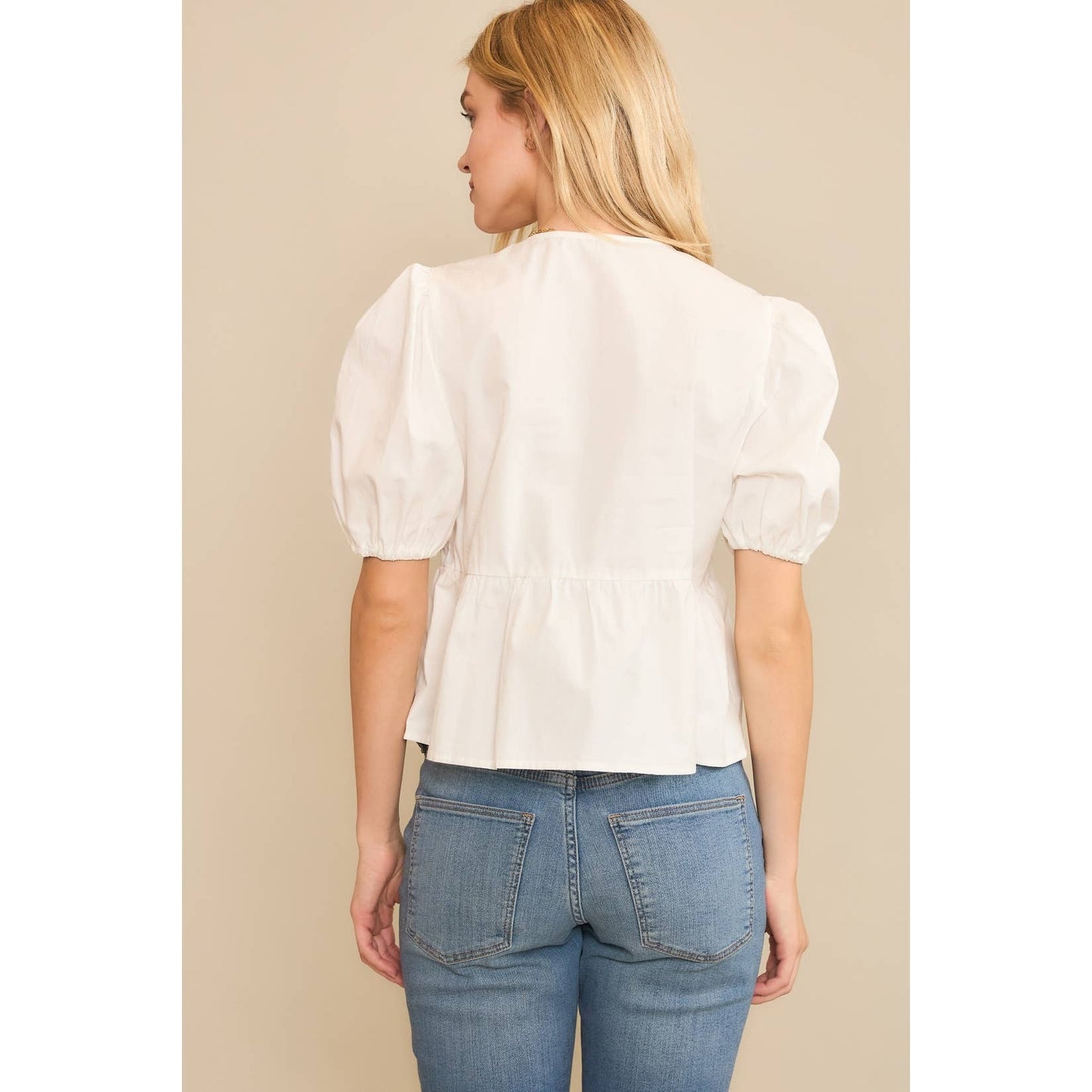 Snowy Bows & Babydoll Blouse
