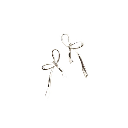 The Bow Earrings – Silver