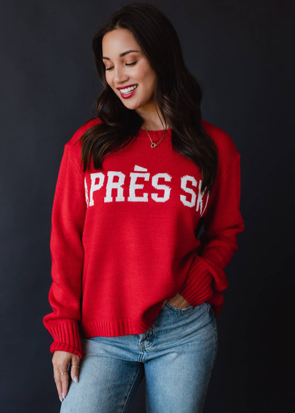 Red Aprés Ski Sweater