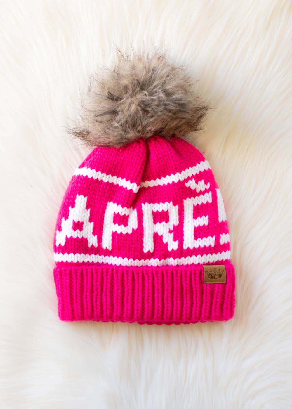 Hot Pink Aprés Pom Hat