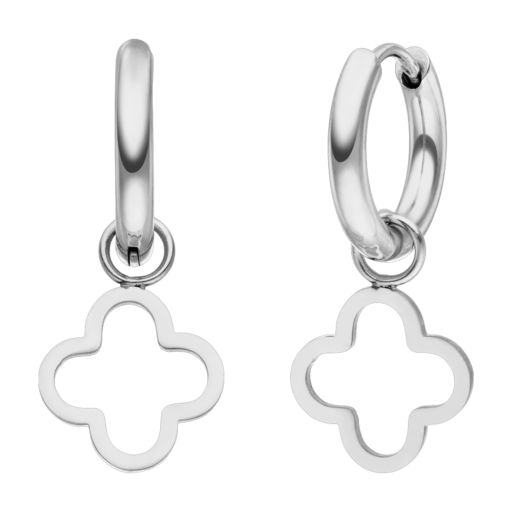 Lucky Loop Hoops Earrings | Silver