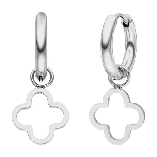 Lucky Loop Hoops Earrings | Silver