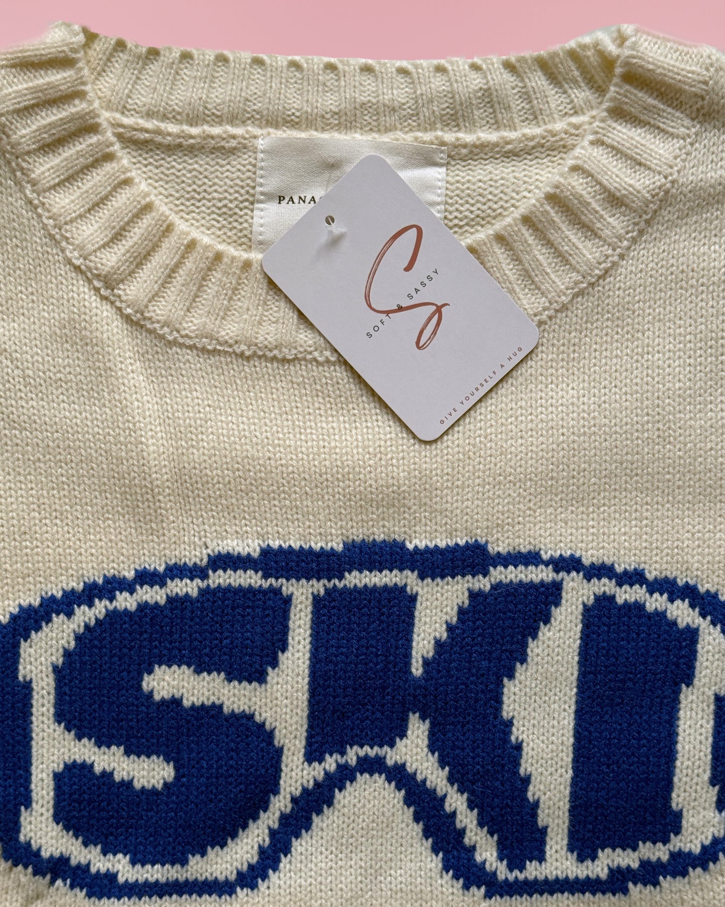 Cream Ski Goggle Sweater