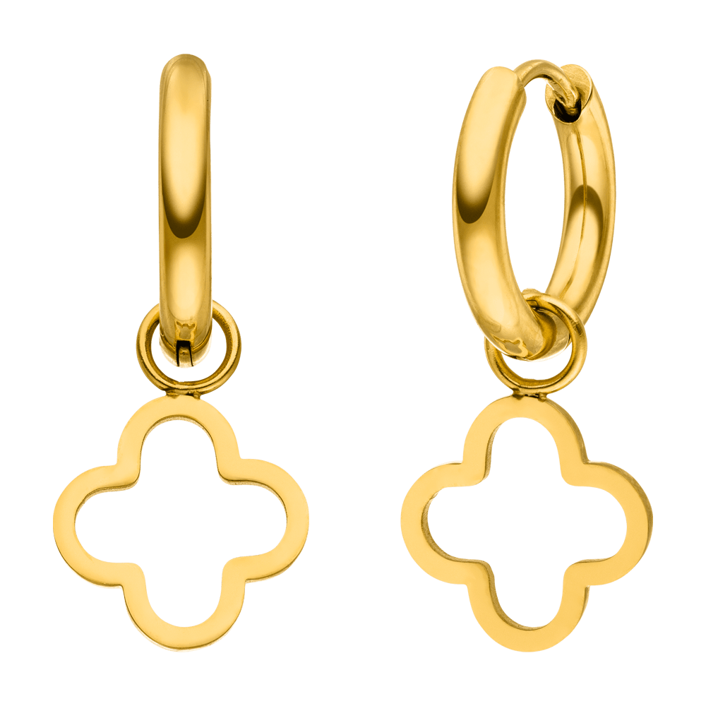 Lucky Loop Hoops Earrings | 18K Gold Plated