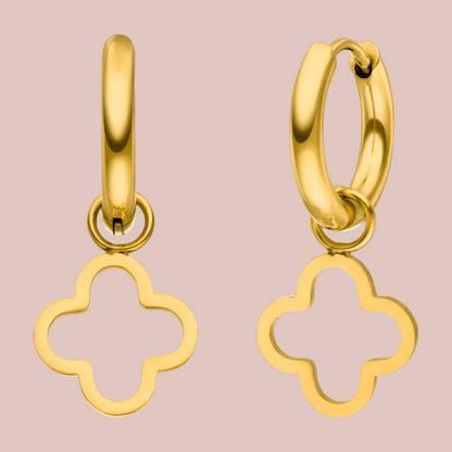 Lucky Loop Hoops Earrings | 18K Gold Plated