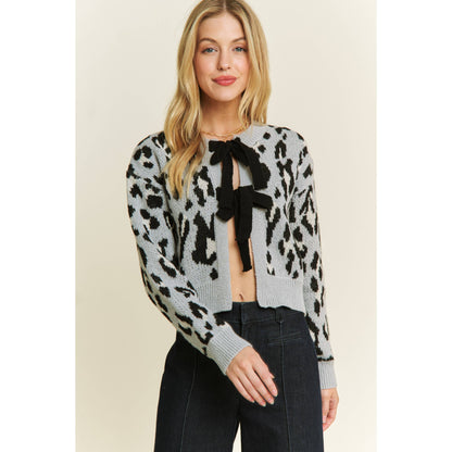 Purrfect Bow Knit Cardigan